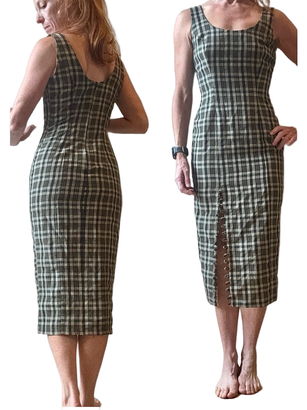 KNAPP STUDIO Vintage 90s Plaid Dress